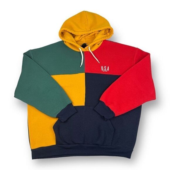 Urban Outfitters Other - Urban Outfitters Color Block Hoodie Size Large